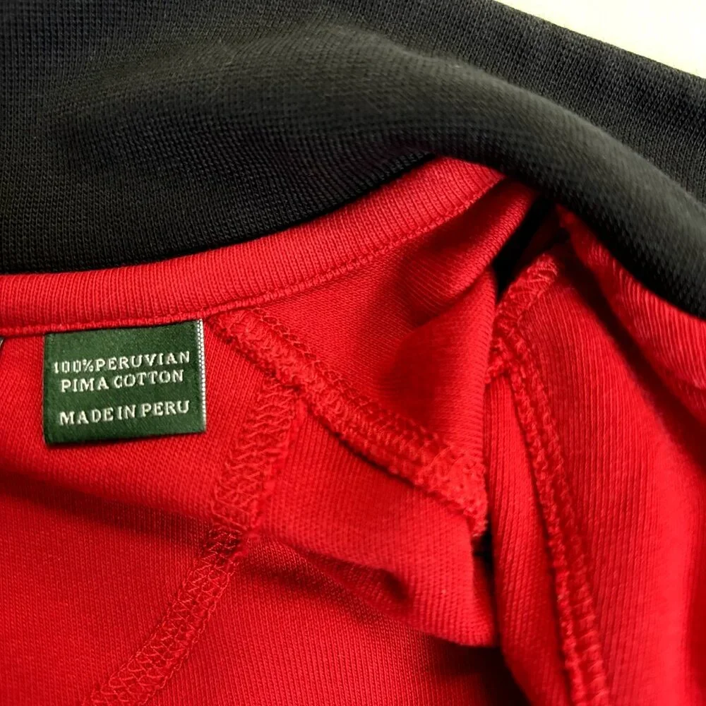 Bobby Jones 100% Peruvian Cotton Men's Sweatshirt Size M Quarter Zip Jacket Peru - Picture 3 of 6